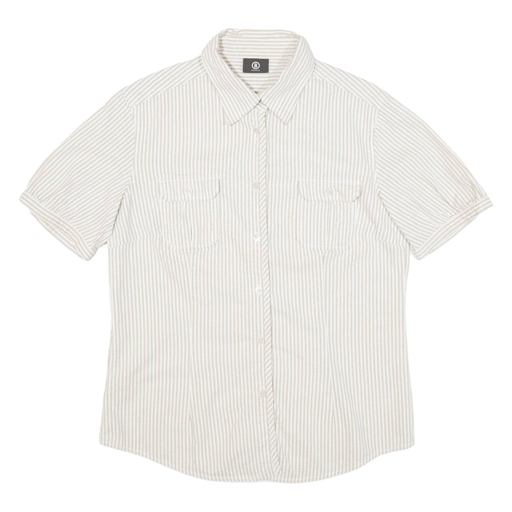 BOGNER Womens Shirt White Striped L