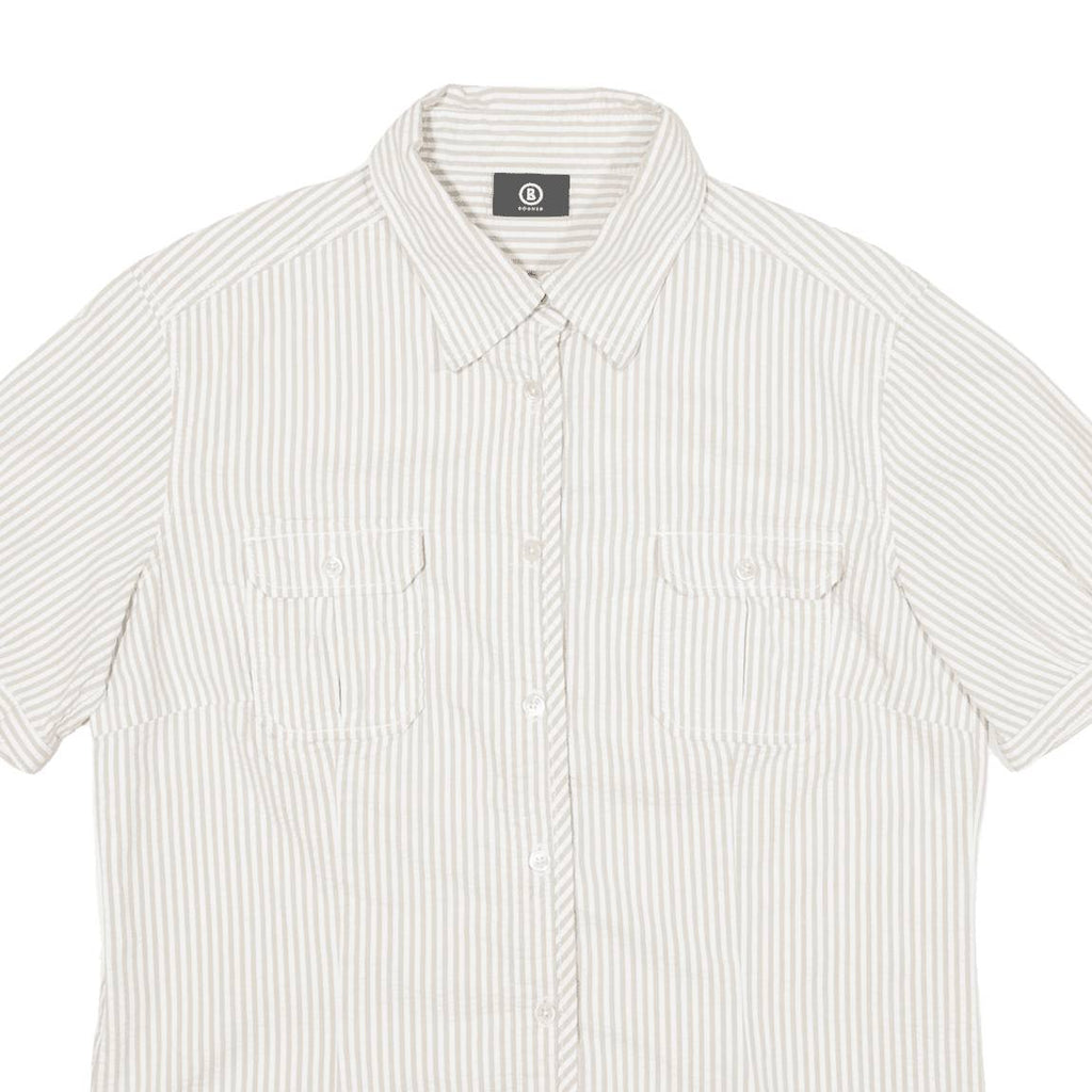 BOGNER Womens Shirt White Striped L