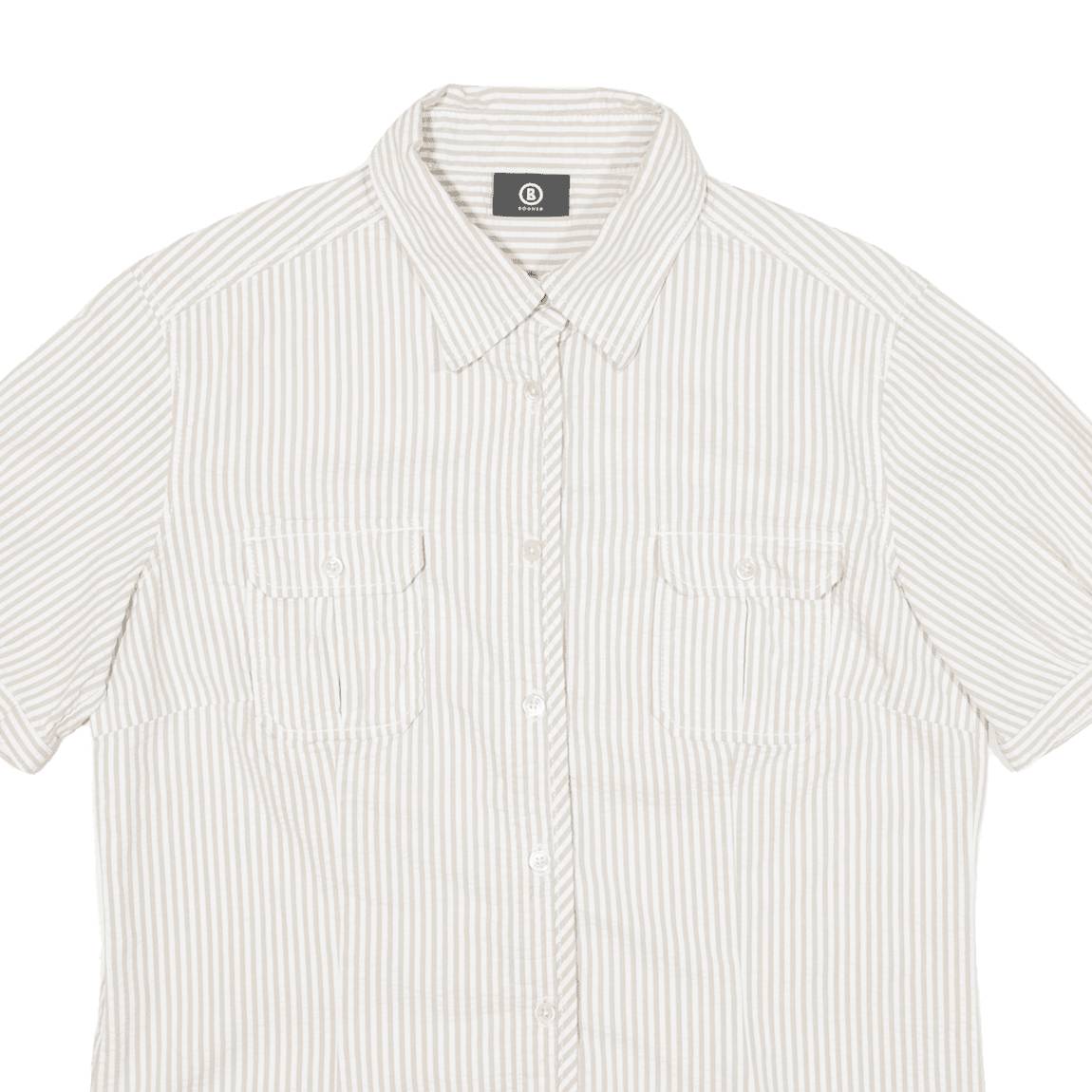 BOGNER Womens Shirt White Striped L