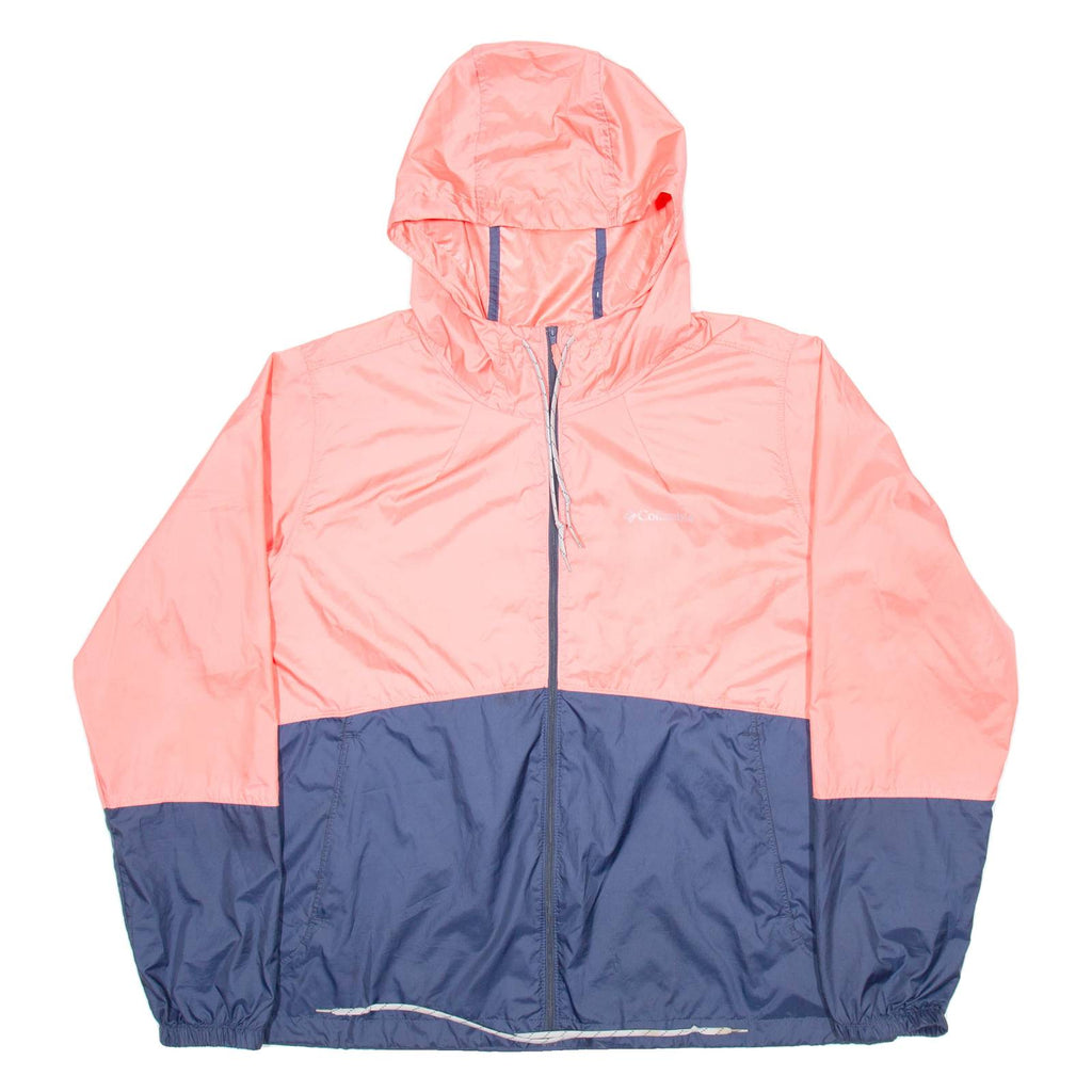 COLUMBIA Womens Rain Jacket Pink Hooded XL