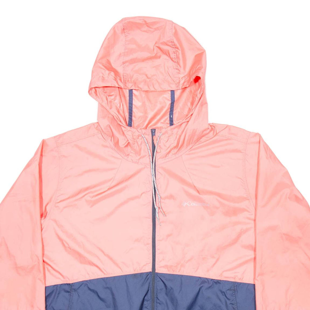COLUMBIA Womens Rain Jacket Pink Hooded XL