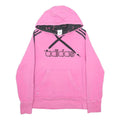 ADIDAS Womens Pink Hoodie UK 14 Cotton Blend Casual Sports Sweatshirt