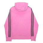 ADIDAS Womens Pink Hoodie UK 14 Cotton Blend Casual Sports Sweatshirt