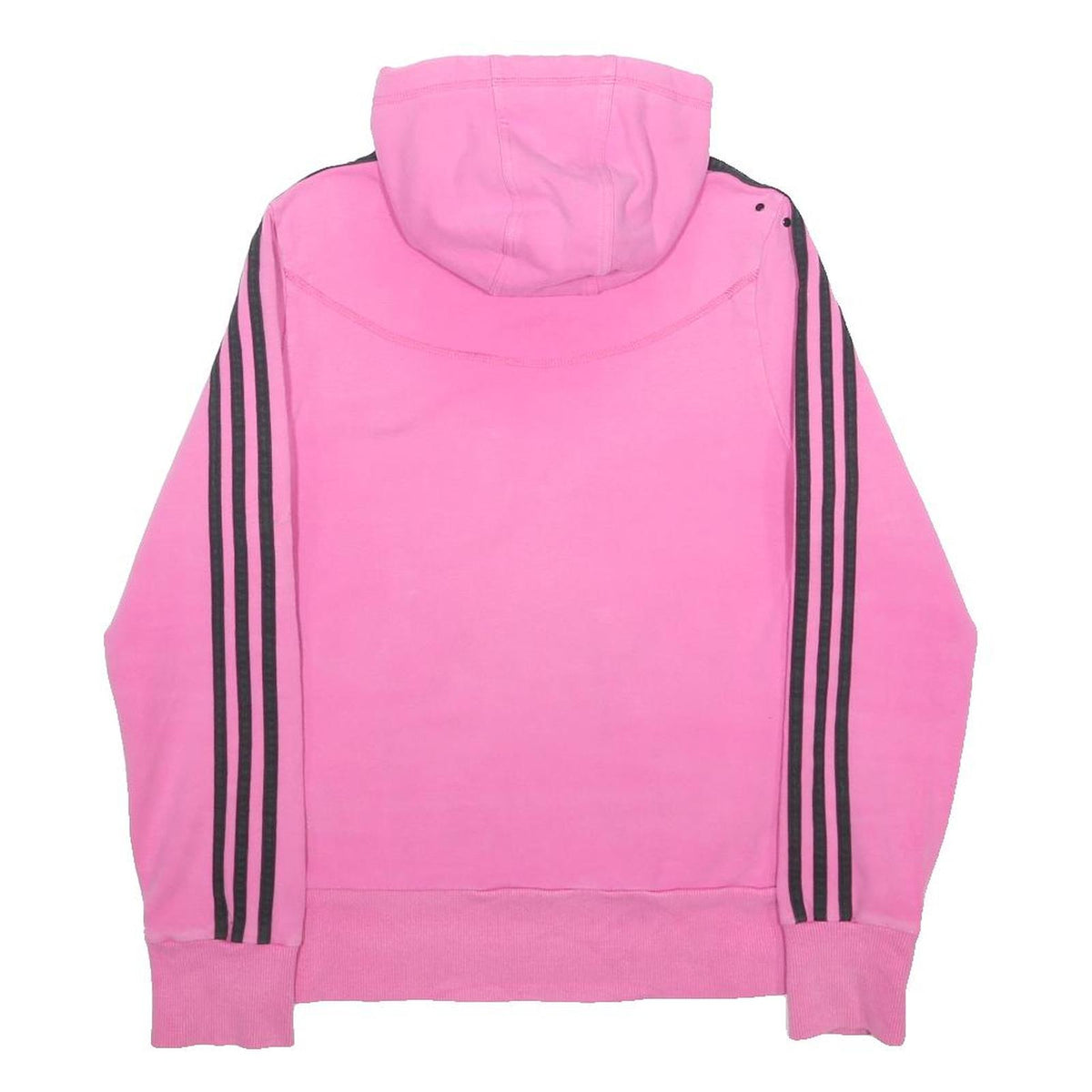 ADIDAS Womens Pink Hoodie UK 14 Cotton Blend Casual Sports Sweatshirt