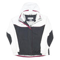 COLUMBIA Womens White & Black Outdoor Zip Jacket XL Polyester Blend Hooded