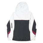 COLUMBIA Womens White & Black Outdoor Zip Jacket XL Polyester Blend Hooded