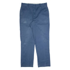 DICKIES Workwear Mens Trousers Blue Regular Straight W38 L34