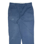 DICKIES Workwear Mens Trousers Blue Regular Straight W38 L34