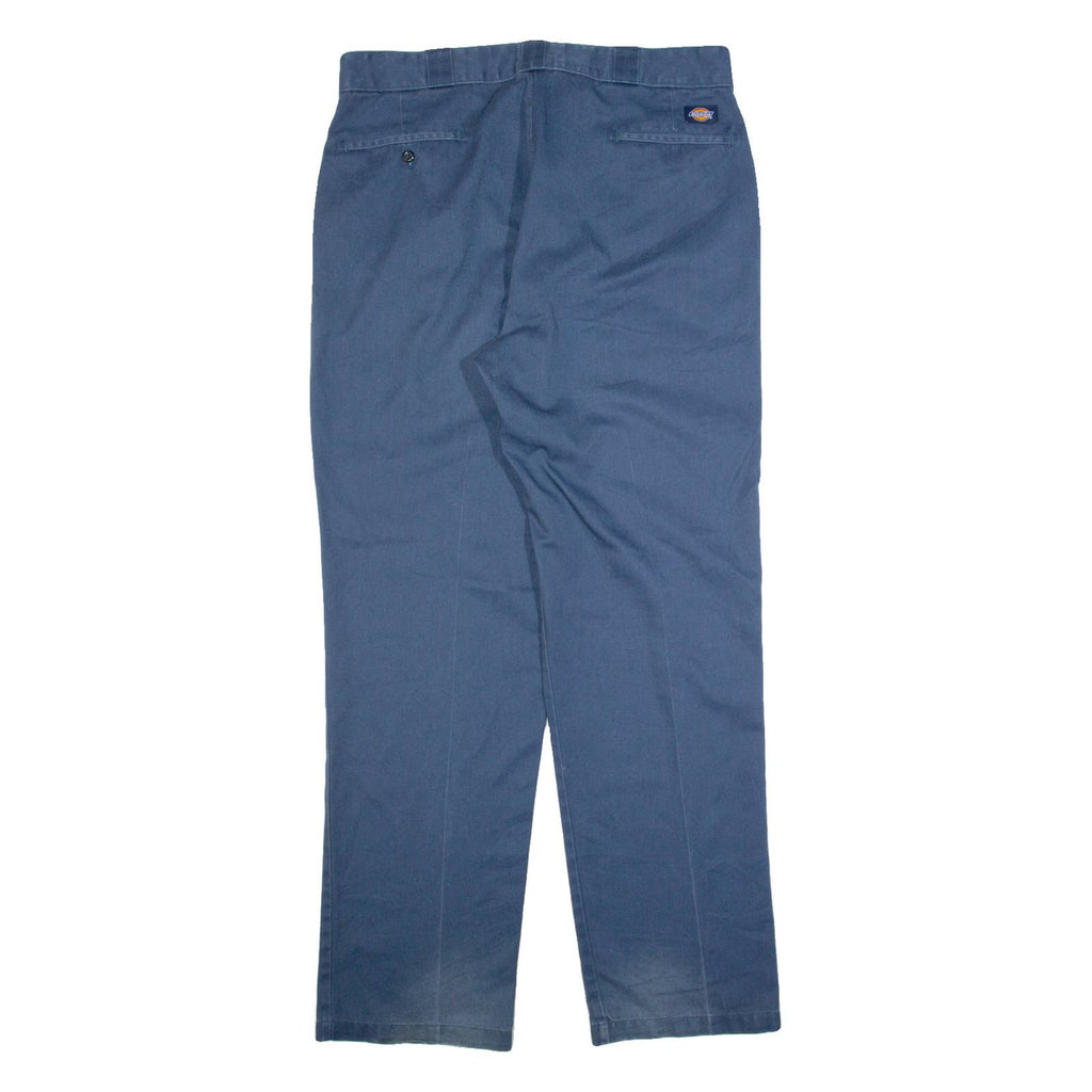 DICKIES Workwear Mens Trousers Blue Regular Straight W38 L34