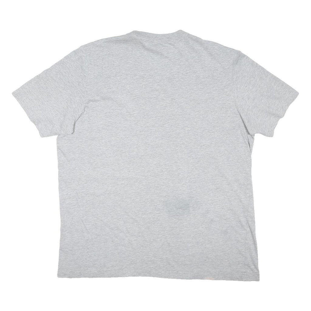 ADIDAS Mens Grey Plain Cotton Blend T-Shirt L Short Sleeve Crew Neck Casual Top