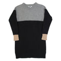 MADEWELL Womens Jumper Dress Black Knit Long Sleeve Knee Length S