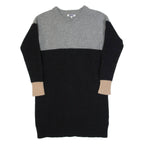 MADEWELL Womens Jumper Dress Black Knit Long Sleeve Knee Length S