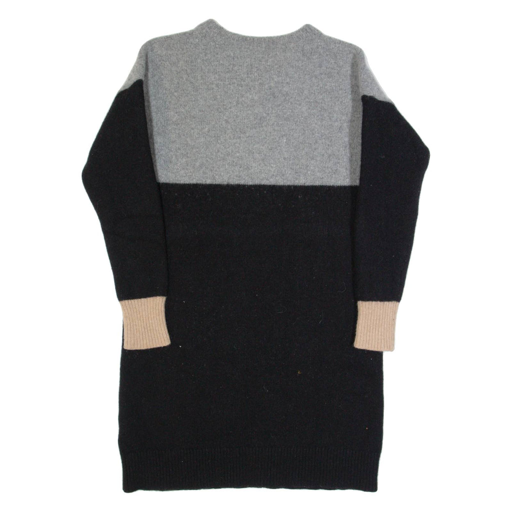 MADEWELL Womens Jumper Dress Black Knit Long Sleeve Knee Length S