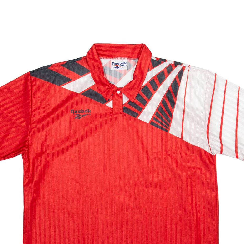 REEBOK Mens Jersey Red Collared XL