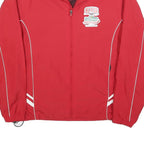 RUSSELL ATHLETIC Mens Red Zip Up Polyester Blend Jacket M Athletic Plain