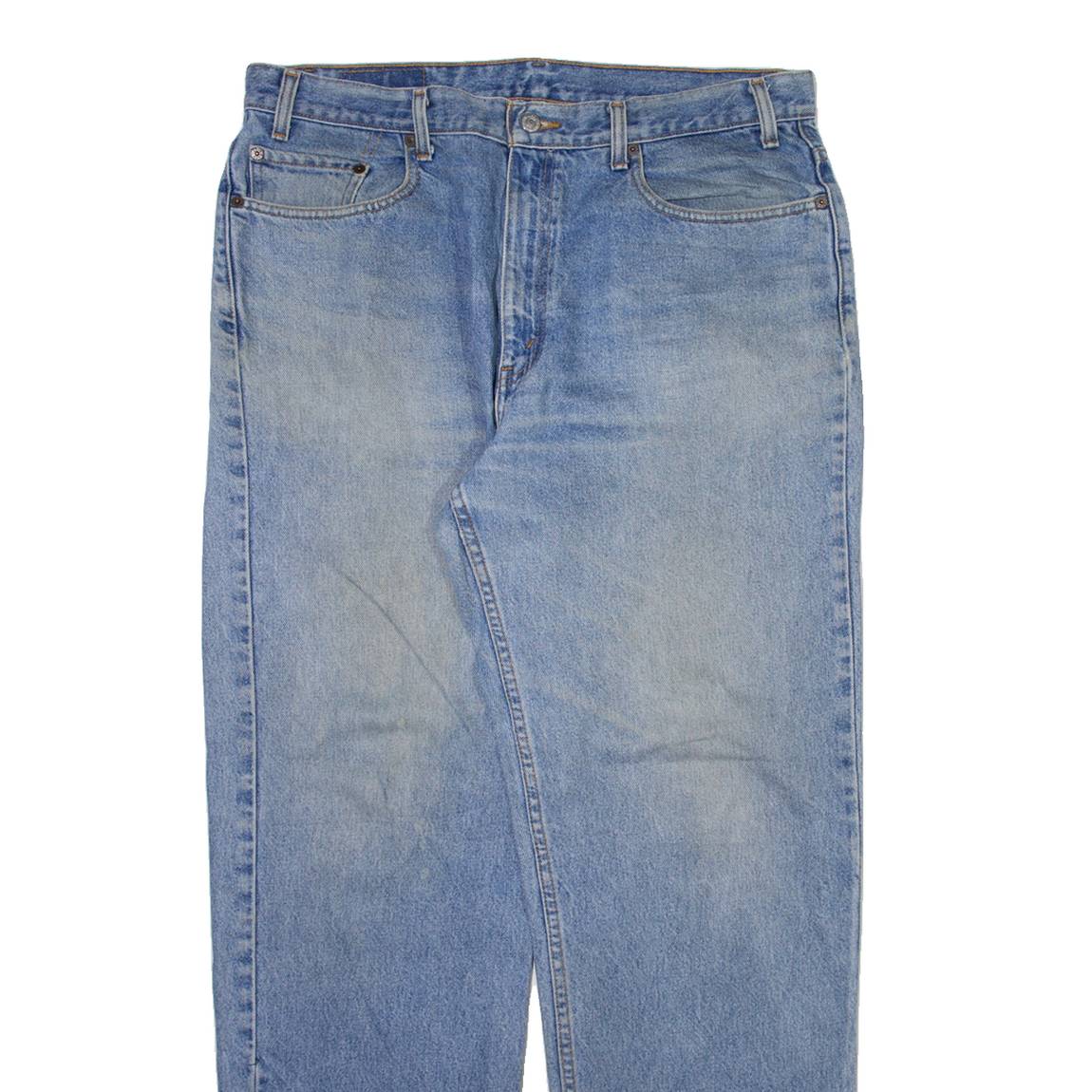 LEVI'S Mens Jeans Blue Relaxed Straight Stone Wash W38 L32