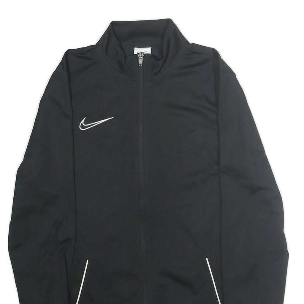 NIKE Mens Black Jacket M Polyester Plain Zip Sportswear