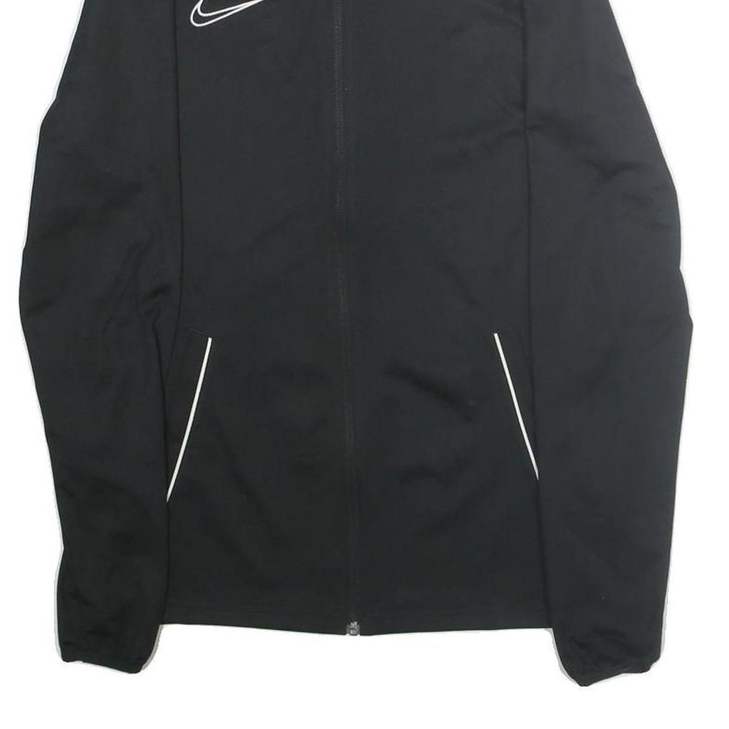 NIKE Mens Black Jacket M Polyester Plain Zip Sportswear