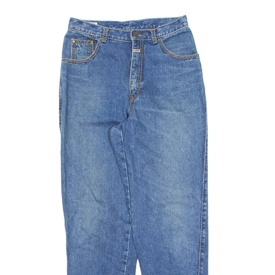 GARRY Indigo Womens Jeans Blue Regular Tapered Stone Wash W28 L30
