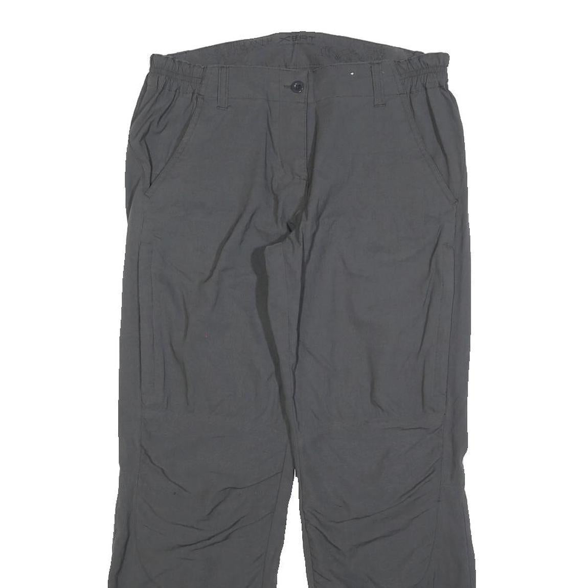 REGATTA Womens Grey Regular Fit Wide-Leg Trousers W30 L28 Outdoor Comfort Zip