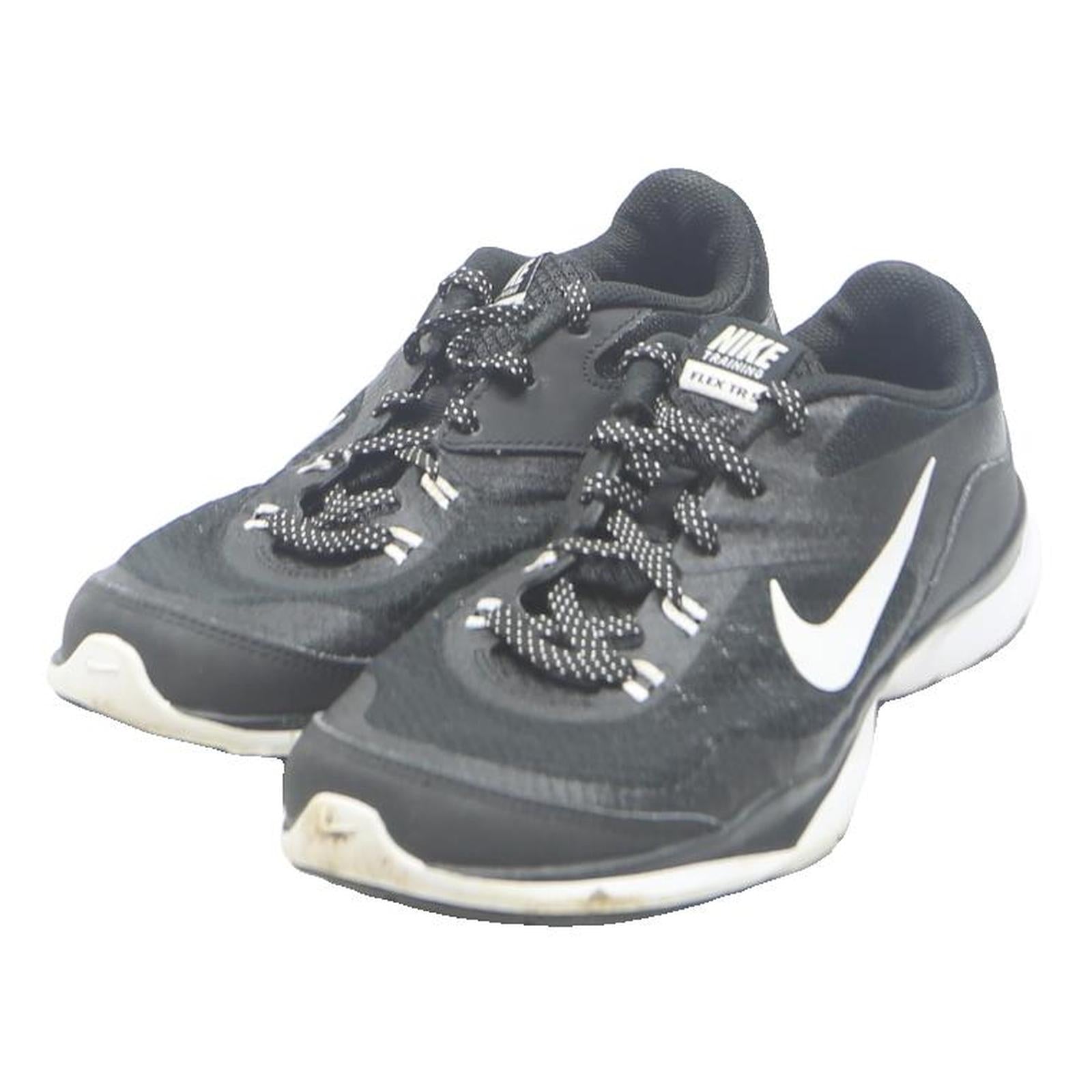 NIKE Womens Low Top Trainers Black & White Synthetic UK 4 Lightweight Running