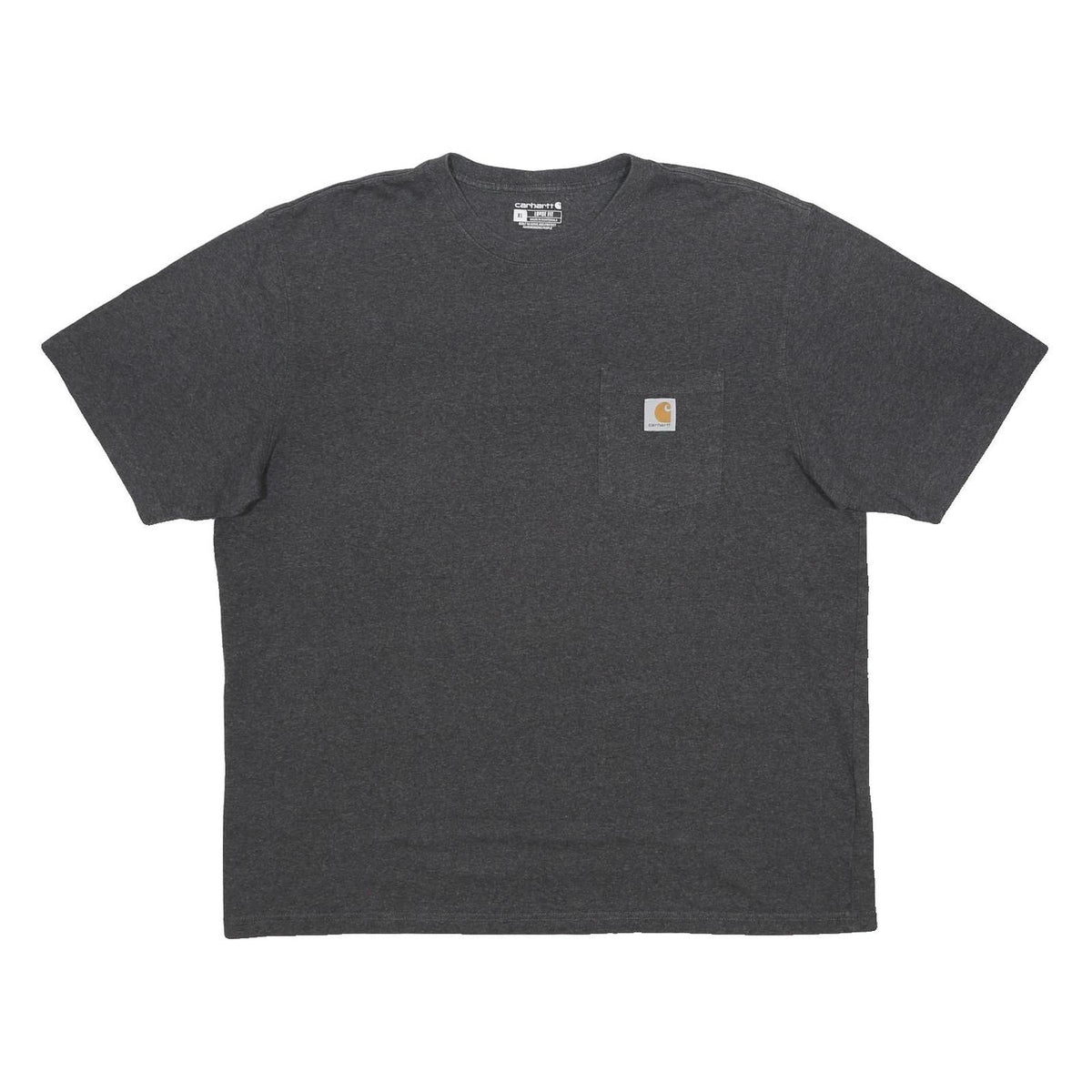 CARHARTT Mens Charcoal Grey Pocket T-Shirt XL Short Sleeve Crew Neck Workwear