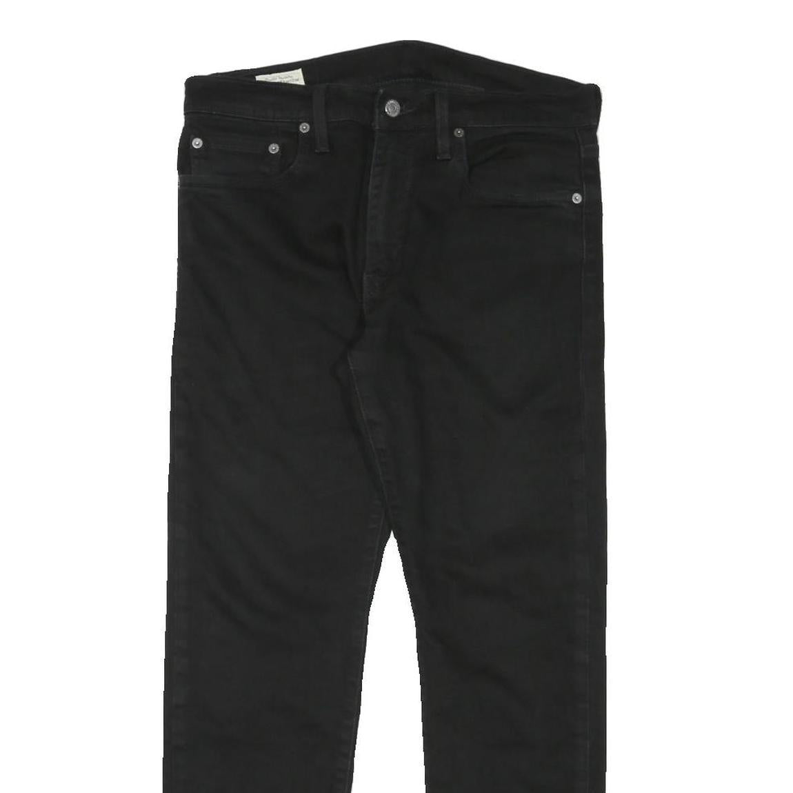 LEVI'S Mens Slim Black Denim Jeans Cotton Blend Zip W31 L27 Classic Comfort