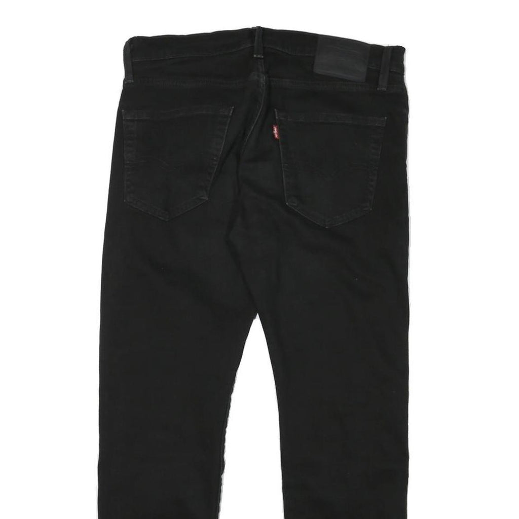 LEVI'S Mens Slim Black Denim Jeans Cotton Blend Zip W31 L27 Classic Comfort
