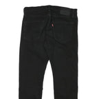 LEVI'S Mens Slim Black Denim Jeans Cotton Blend Zip W31 L27 Classic Comfort