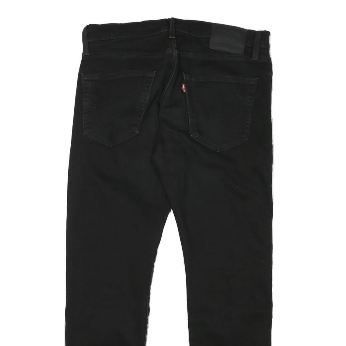 LEVI'S Mens Slim Black Denim Jeans Cotton Blend Zip W31 L27 Classic Comfort