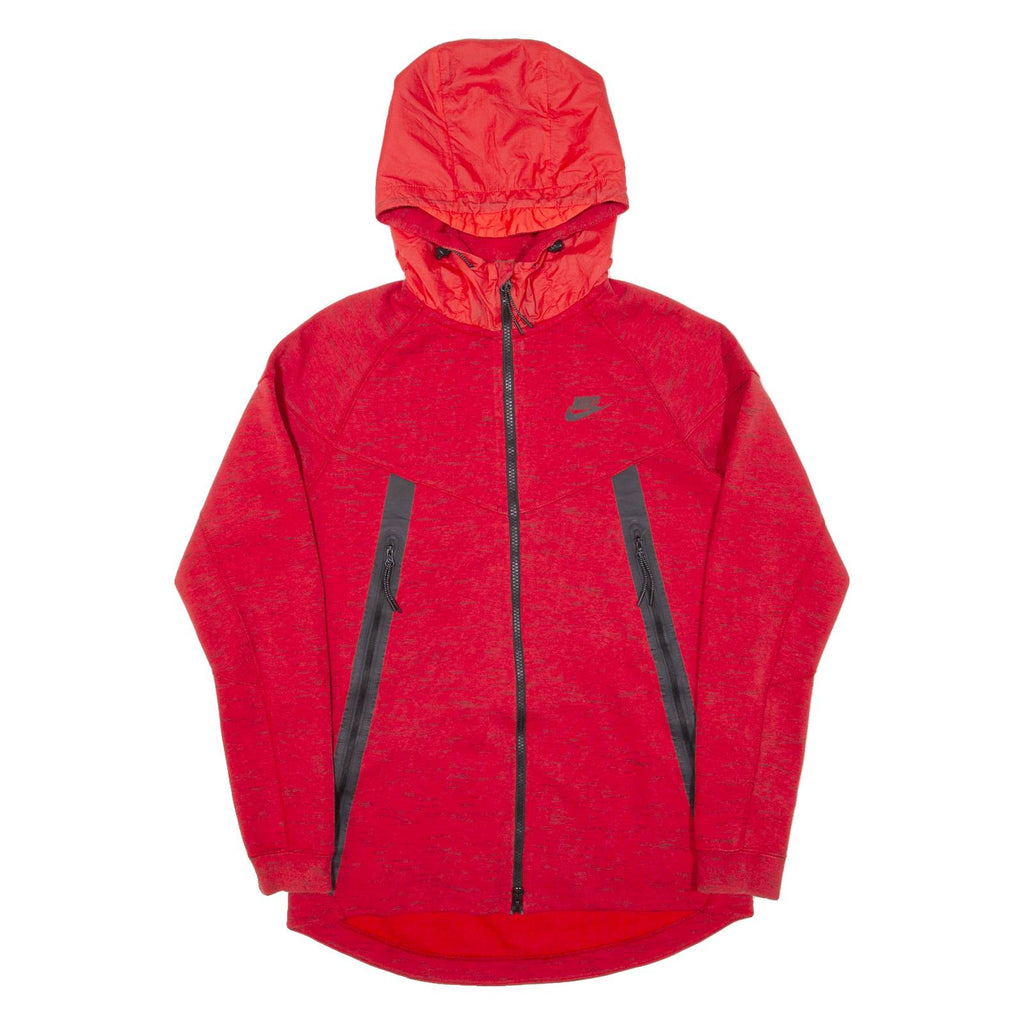 NIKE Mens Red Hoodie Full Zip S
