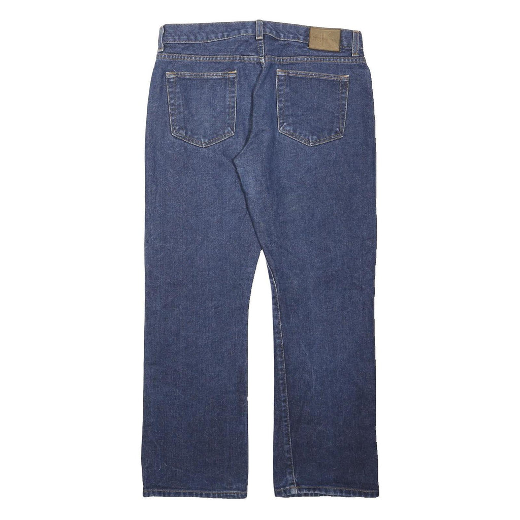 CALVIN KLEIN JEANS Womens Blue Relaxed Straight Denim Medium W32 L29 Zip Jeans