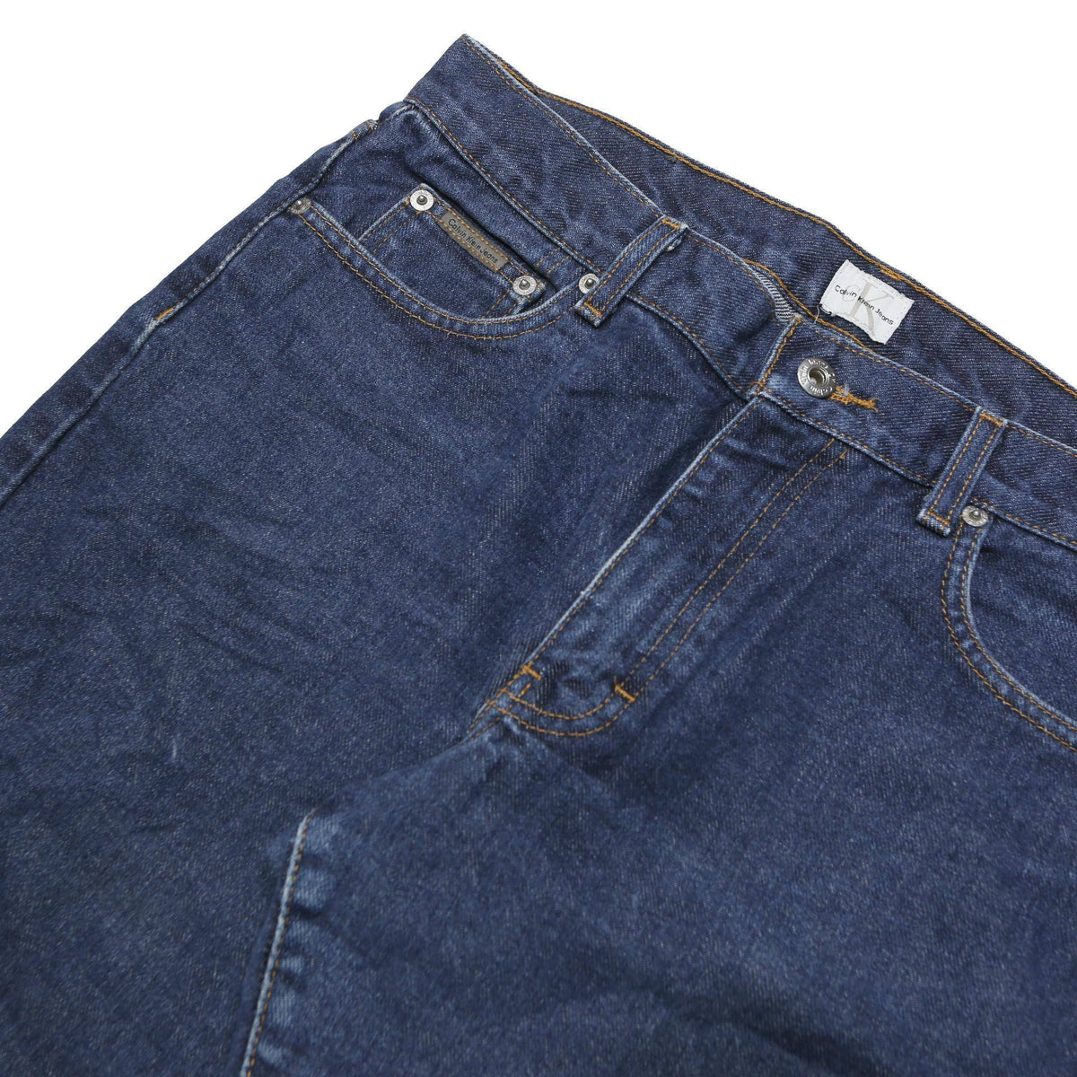 CALVIN KLEIN JEANS Womens Blue Relaxed Straight Denim Medium W32 L29 Zip Jeans