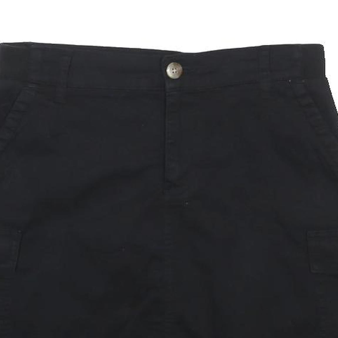 LEE Womens Black Cargo Mini Cotton Blend Skirt Size M Casual Pockets