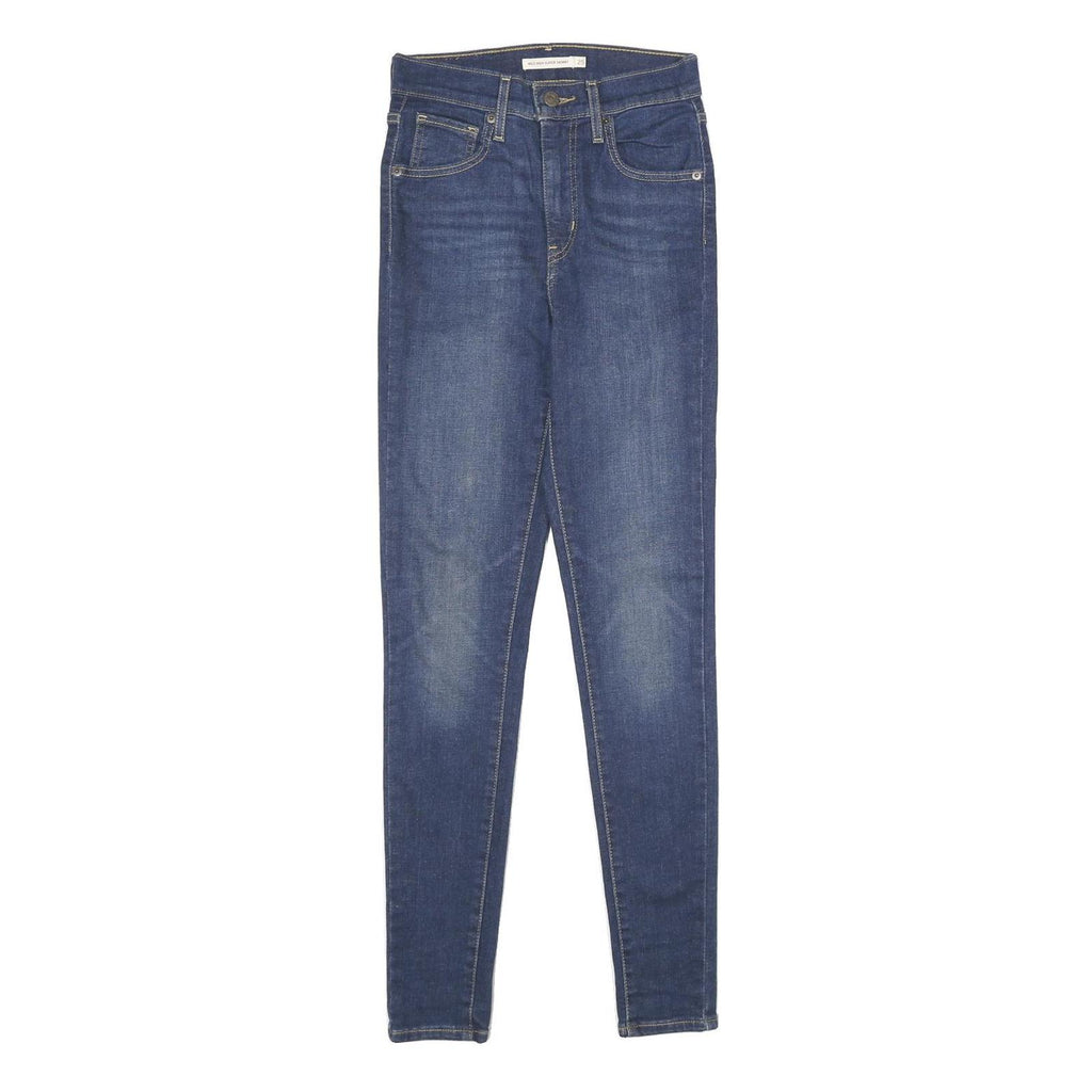 LEVI'S Womens Mile High Super Skinny Jeans Blue Denim Regular Fit W25 L30