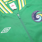 UMBRO Mens Green New York Cosmos Jacket M Polyester Blend Bomber Zip Sportswear