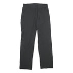 TREVOLUTION Womens Black Polyester Blend Regular Leg Trousers W32 L31 Zip