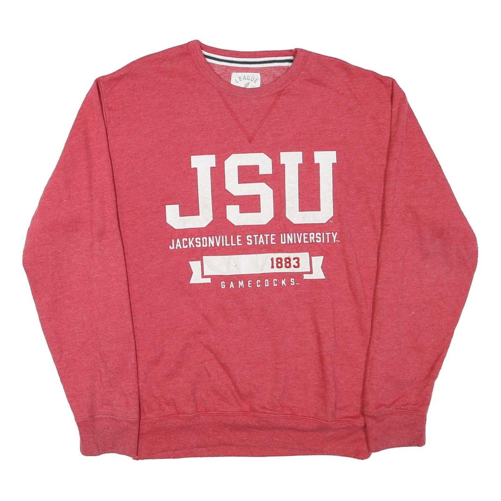 LEAGUE Mens Red JSU Jacksonville State University Crew Neck M Sweatshirt Classic