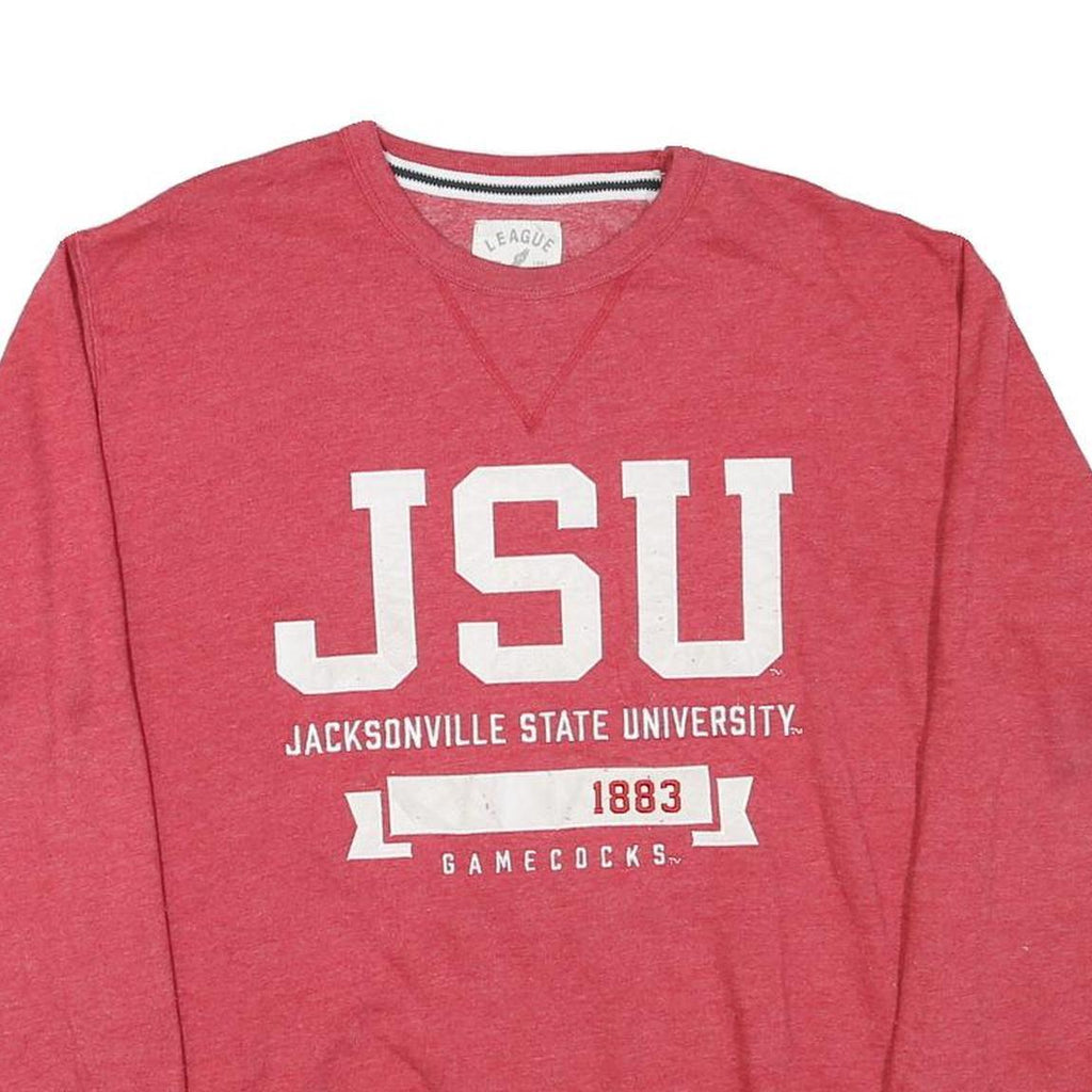 LEAGUE Mens Red JSU Jacksonville State University Crew Neck M Sweatshirt Classic
