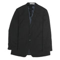 CALVIN KLEIN Mens Black Classic Jacket L Cotton Button Plain Formal Blazer