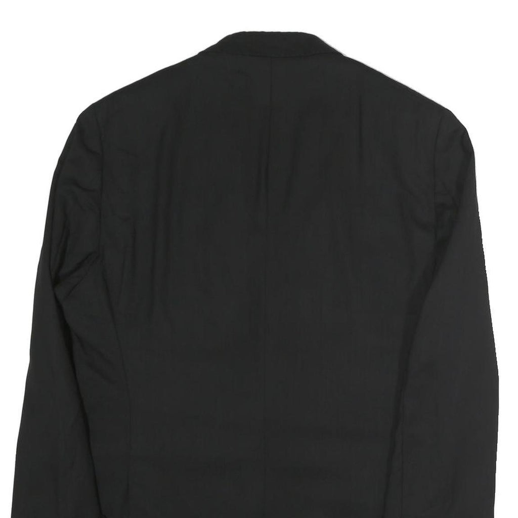 CALVIN KLEIN Mens Black Classic Jacket L Cotton Button Plain Formal Blazer