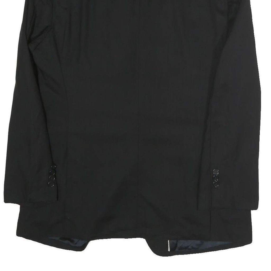 CALVIN KLEIN Mens Black Classic Jacket L Cotton Button Plain Formal Blazer