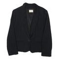 PENDLETON Womens Black Wool Blend Blazer Jacket M Tailored Button Plain Classic