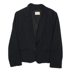 PENDLETON Womens Black Wool Blend Blazer Jacket M Tailored Button Plain Classic