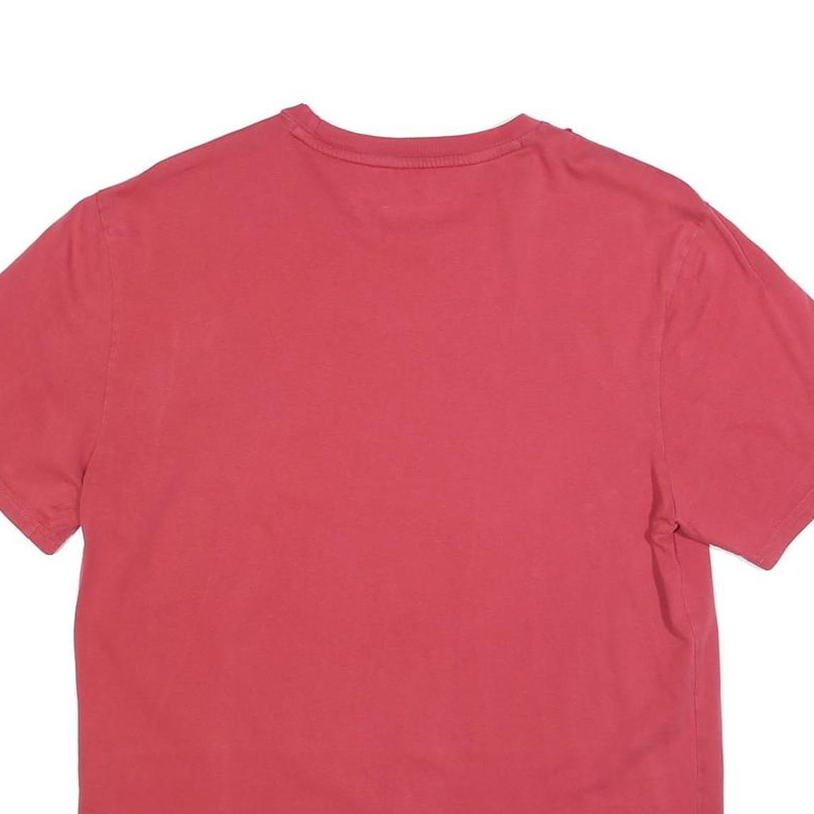 LEVI'S Mens Red Cotton Blend T-Shirt S Short Sleeve Crew Neck Logo Print