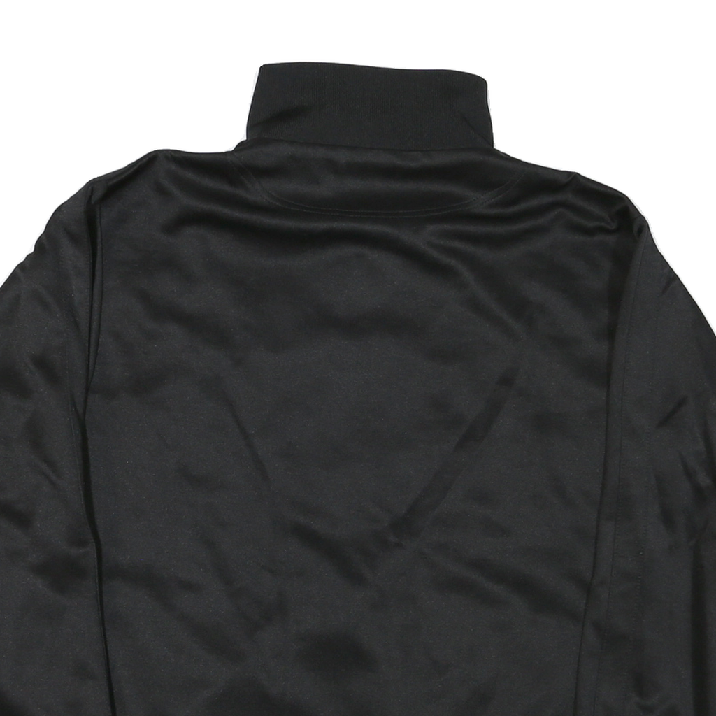 Mens Black & Yellow Sporty Track Jacket M Polyester Blend Zip Up Graphic Logo