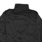 Mens Black & Yellow Sporty Track Jacket M Polyester Blend Zip Up Graphic Logo