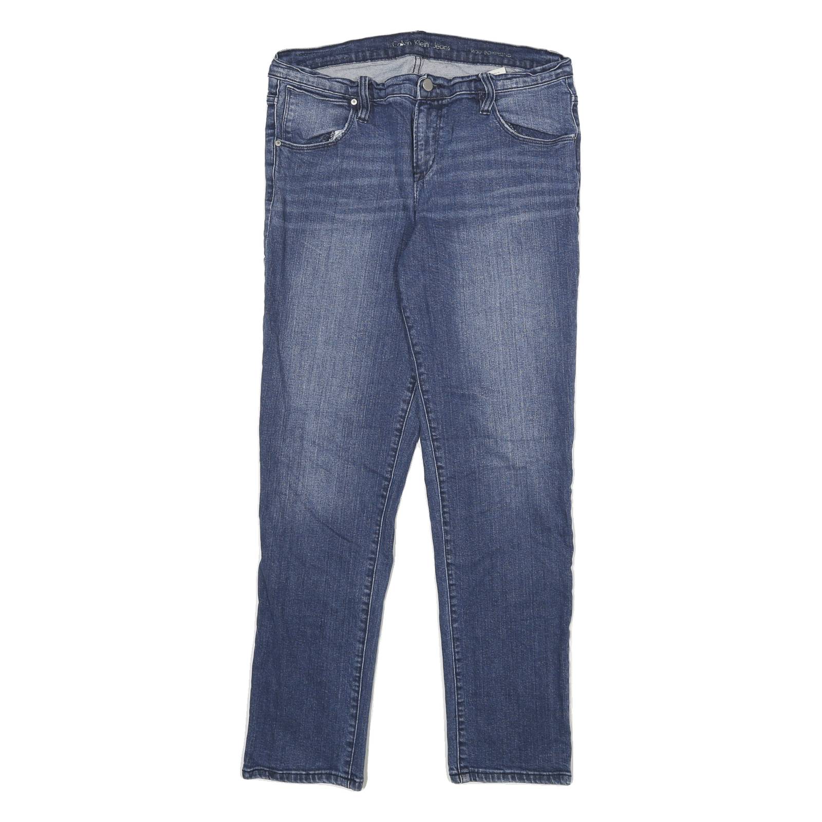 Calvin Klein Womens Jeans Blue Slim Skinny Denim Medium W30 L29 Zip Cotton Blend