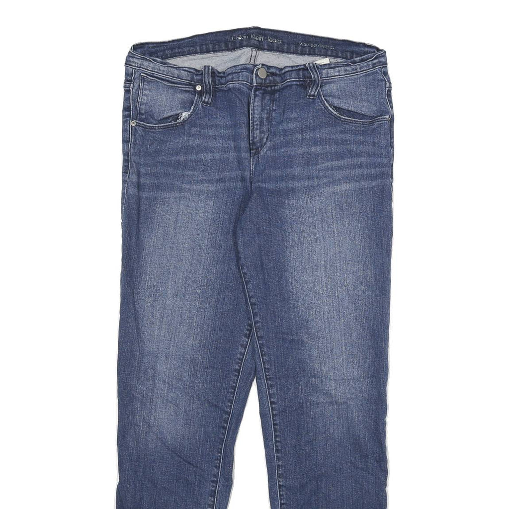 Calvin Klein Womens Jeans Blue Slim Skinny Denim Medium W30 L29 Zip Cotton Blend