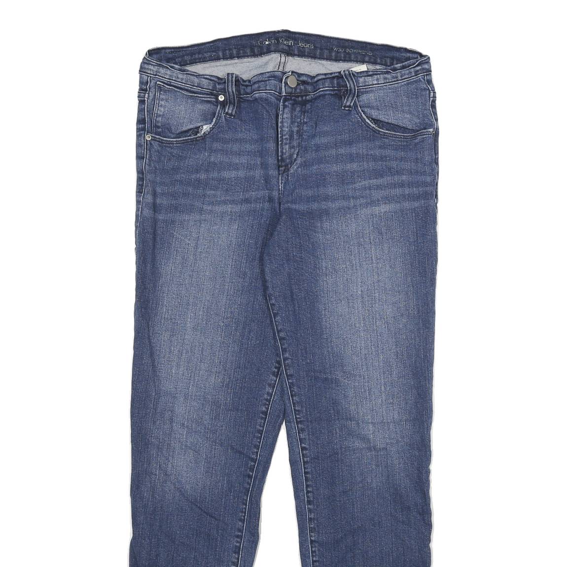Calvin Klein Womens Jeans Blue Slim Skinny Denim Medium W30 L29 Zip Cotton Blend